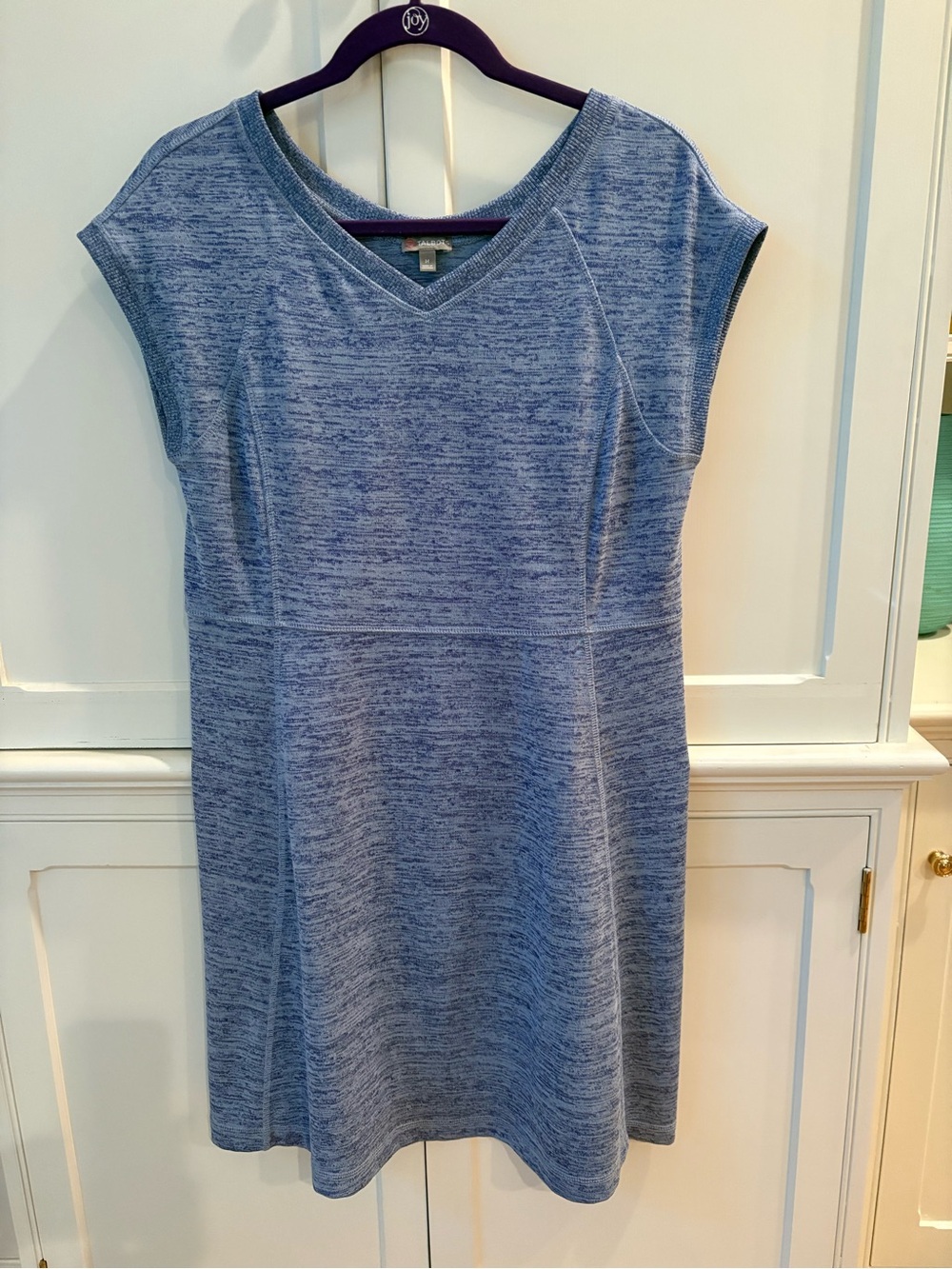 T by Talbots Heathered Blue Dress